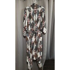 Tommy Hilfiger Plus Size Quilted-Print Handkerchief-Hem Dress Multicolor US 2X